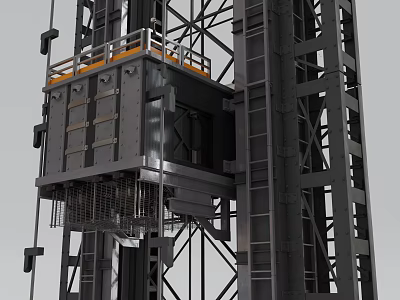 modern elevator freight elevator 3d model
