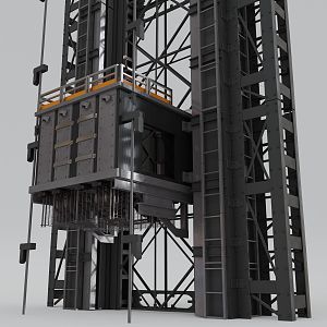 modern elevator freight elevator 3d model