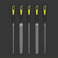 High Quality Screwdrivers With Various Sizes And Gray Yellow Handle Design 3d model