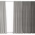 Elegant Modern Curtains in Gray and White for Living Room Window Decor