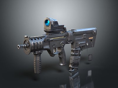 rifle semi-automatic rifle combat rifle battle rifle carbine war rifle attack rifle 3d model