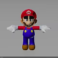 Classic Mario Figure With Red Hat Blue Overalls White Gloves And Brown Shoes