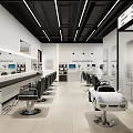 Modern Beauty Hair Salon Interior Design With Styling Chairs Mirrors And Bright Lighting