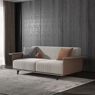 modern double sofa 3d model