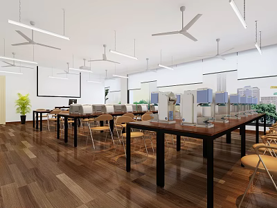 Modern Classroom School Classroom 3d model