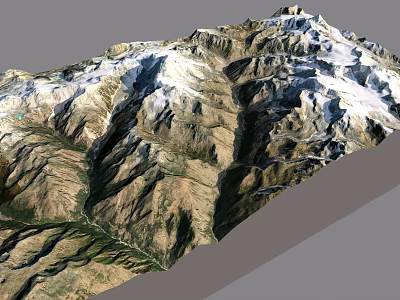 Big map map snow mountain terrain mountain landscape landscape large mountains and rivers mountains and rivers 3d model
