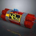 Explosive Weapon Device with Digital Timer Showing 4253 Gray Straps and Colored Wires 3d model