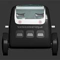 Modern Compact Car With Transparent Glass Roof And Two Seats Interior Design