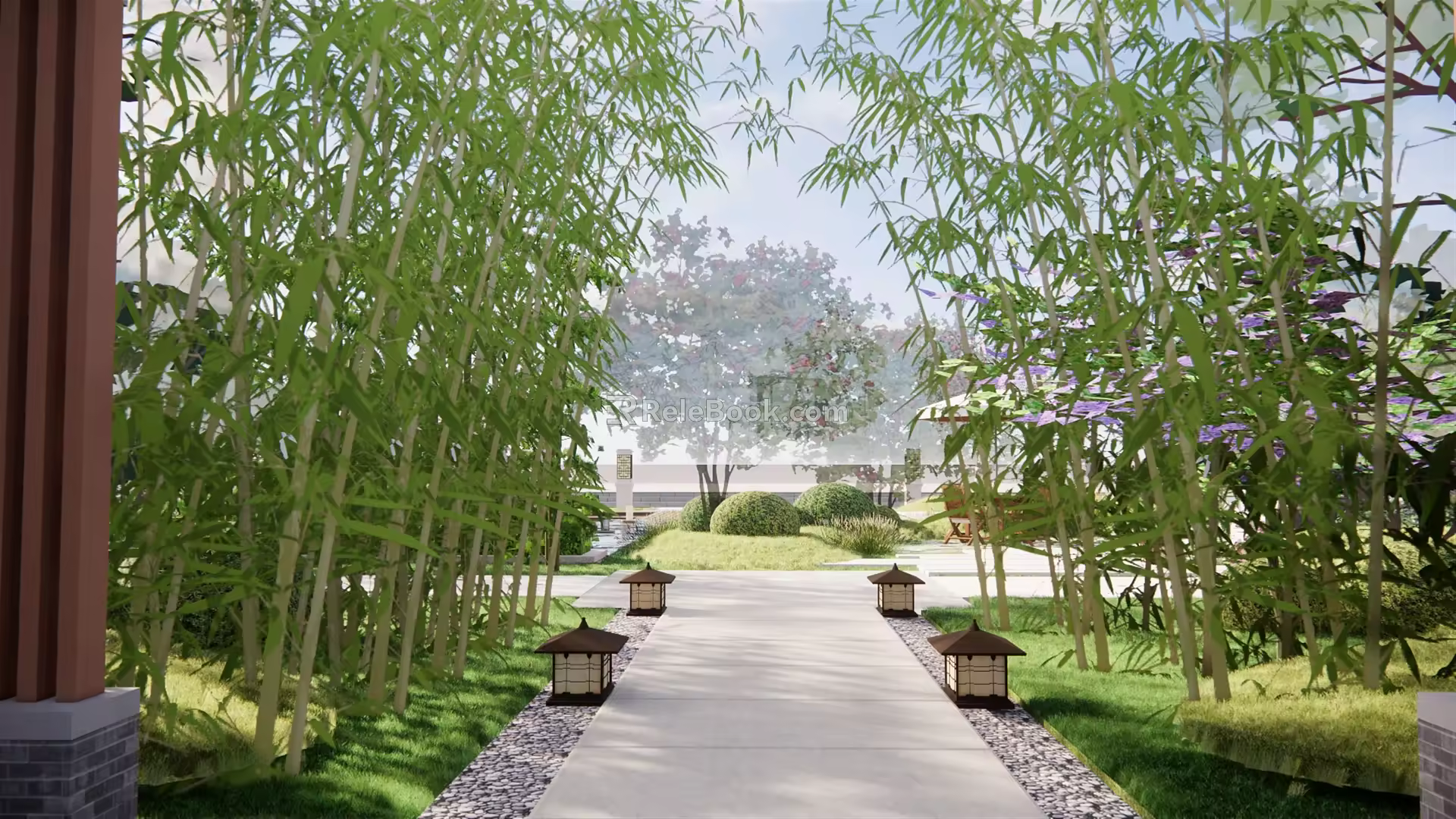 Modern Courtyard Garden 3d model