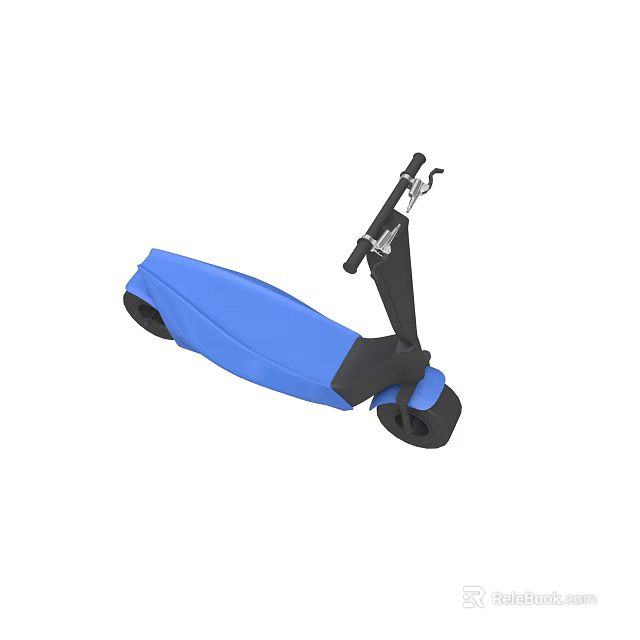 Blue Electric Scooter With Modern Design And Lightweight Frame For Daily Use 3d model 