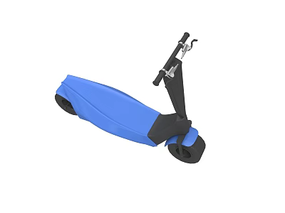 Blue Electric Scooter With Modern Design And Lightweight Frame For Daily Use 3d model