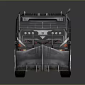 Black And Silver Heavy Construction Truck With Front Shovel And Red Accents