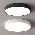 Modern Round Ceiling Lights with Black and White Frame for Bright Illumination 3d model