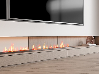 Modern Fireplace Electronic Fireplace Stove 3d model