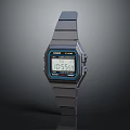 CASIO F-91W Digital Watch With Gray Strap Blue Bezel Fashion Accessory For Casual Wear