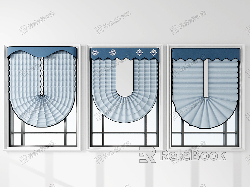 European-style Roman Curtain Curtain Mantle model