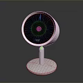 Modern Round Screen Smart Computer with White Base and Blue Frame 3d model