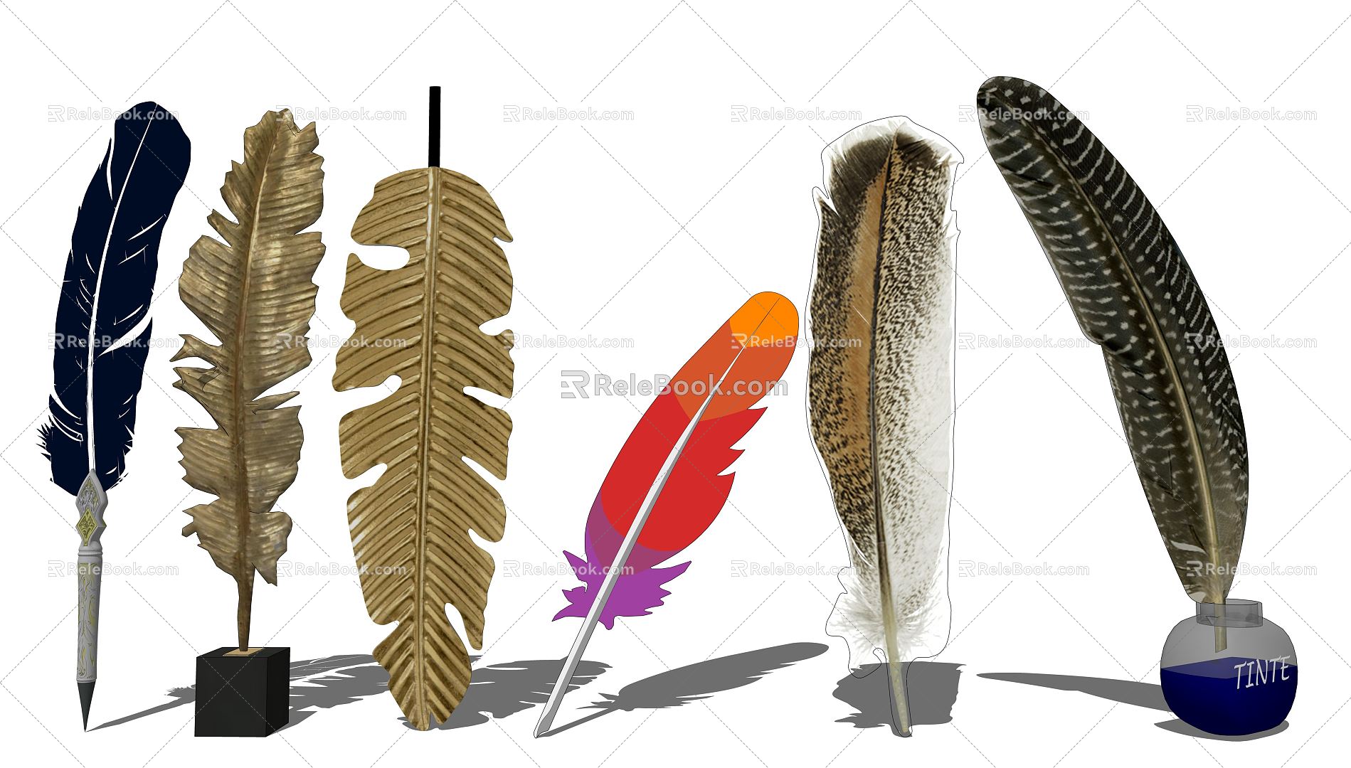 Modern Feather 3d model