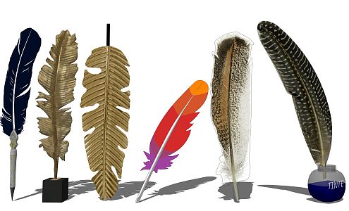 Modern Feather 3d model