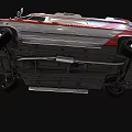 Red And White Ambulance With Emergency Lights And Medical Rescue Design