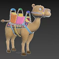 Colorful Decorated Camel With Vibrant Saddle And Traditional Ornaments