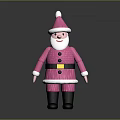 Santa Claus Doll in Pink Sparkly Outfit with White Beard Green Boots and Black Buttons