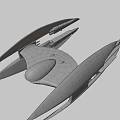 Futuristic Sci Fi Spaceship With Glowing Core And Sleek Metallic Wings