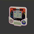SUNDOWN Retro Handheld Game Console With Screen D pad And Yellow Buttons 3d model