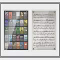 Album Covers And Sheet Music Framed Wall Art Display For Music Lovers
