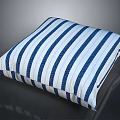 Soft Blue And White Striped Decorative Pillow For Home Living Room