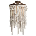 Handmade Woven Rope Chandelier With Natural Tassels Bohemian Decorative Design