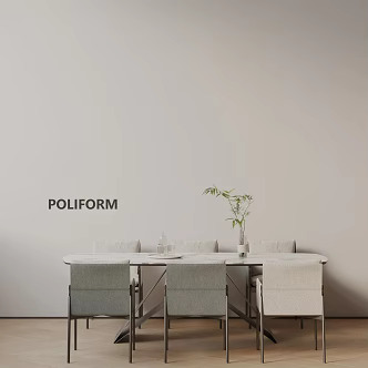 Modern table combination 3d model