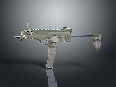 rifle semi-automatic rifle combat rifle battle rifle carbine war rifle attack rifle 3d model