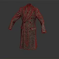 Classic Long Tweed Coat With Double Breasted Design And Stylish Details
