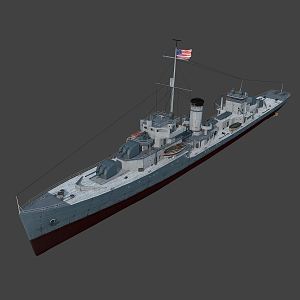 Modern destroyer USS Summers 3d model