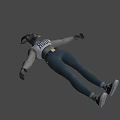 Anthropomorphic Goat Headed Game Movie Character With White Tank Top AGOL Text Blue Pants Sneakers