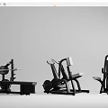 Gym Fitness Equipment With Barbell Bench Press Adjustable Fitness Chair And Multi Functional Trainer