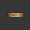 Golden Textured Metal Hardware Ring With Inner Logo For Industrial Applications