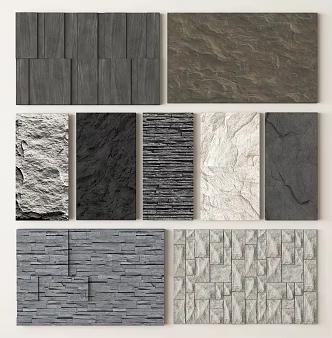 Modern Stone Marble Rock Slab Stone Wall Slab 3d model