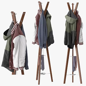 Modern Hanger Coat Rack Clothes 3d model