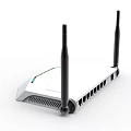 Modern Router Wireless Router White 3d model