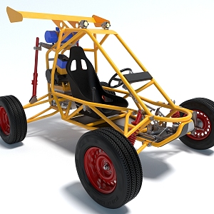 Style off-road vehicle sand car beach car four-wheel drive modified car 3d model