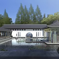 New Chinese Visitor Reception Center A Club Visitor Reception Center 3d model