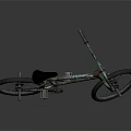 Stylish Turquoise BMX Bike With Graffiti Painted Frame Black Seat And Handlebar
