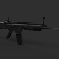 Modern Tactical Assault Rifle 3D Model with Scope and Black Finish 3d model