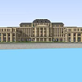 Grand European Style Architecture With Symmetrical Columns And Front Water Pool