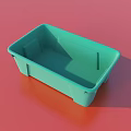 Two Transparent Plastic Storage Boxes On Red Background Practical Household Organizers
