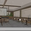 Elegant Modern Bubble Tea Shop Storefront With Bright Lighting And Wooden Counter