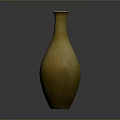 Yellow Textured Vase Sculpture Carving With Elegant Curved Shape And Ceramic Material