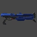 Futuristic Blue Gun Design With Modern Sci Fi Elements And Details 3d model